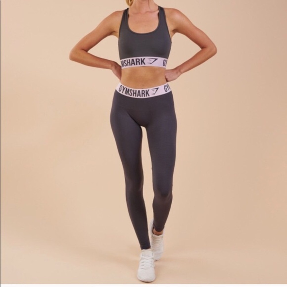 Gymshark fit leggings - chalk pink/charcoal grey